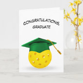 Grüne Graduierungsobergrenze bei einem Pickleball Karte (Gelbe Blume)