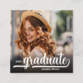 Grüne Graduierungspartei des modernen Fotos Begleitkarte (Vorderseite)