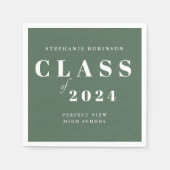 Grüne Graduierungspartei Serviette (Vorderseite)