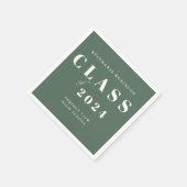 Grüne Graduierungspartei Serviette (Ecke)