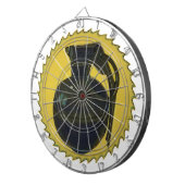 Grüne Granate auf dem Gelben Burst Dartscheibe (Vorderseite rechts)