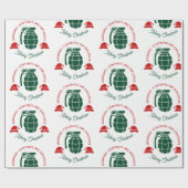Grüne Granate Weihnachtspapier Geschenkpapier (Flach)
