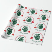 Grüne Granate Weihnachtspapier Geschenkpapier (Ungerollt)