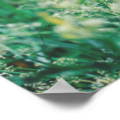 Grüne Gras Blume Blätter Wiesen Natur Poster (Ecke)