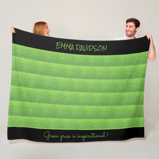 Grüne Gras Niedlich Stilvoll und elegant Fleecedecke (Beispiel)