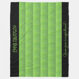 Grüne Gras Niedlich Stilvoll und elegant Fleecedecke