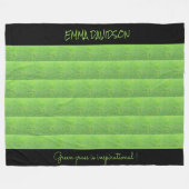 Grüne Gras Niedlich Stilvoll und elegant Fleecedecke (Vorderseite (Horizontal))