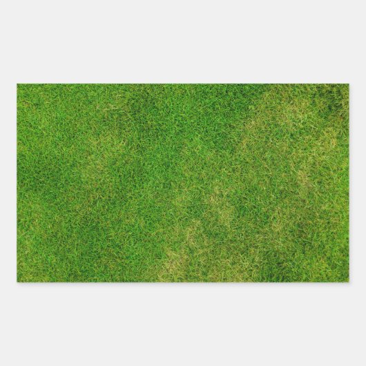 Grüne Gras Textur Rechteckiger Aufkleber (Vorderseite)