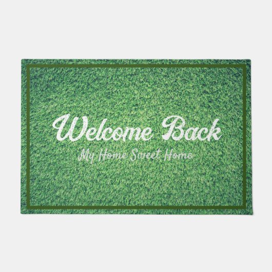 Grüne Grasgrüße Fußmatte (Vorderseite)