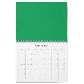 Grüne Grashintergründe auf einem Kalender (Feb 2027)