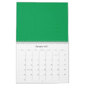 Grüne Grashintergründe auf einem Kalender (Jan 2027)