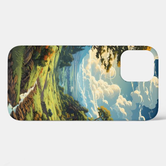 Grüne Graslandschaft Case-Mate iPhone Hülle (Rückseite (Horizontal))