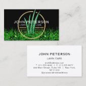 Grüne Graslogos für Rasengärten Visitenkarte (Vorne/Hinten)