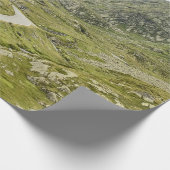 GRÜNE GRASS FELD UND BERG GESCHENKPAPIER (Ecke)