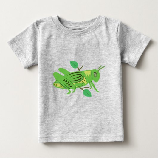 Grüne Grasshopper Baby T-shirt (Vorderseite)
