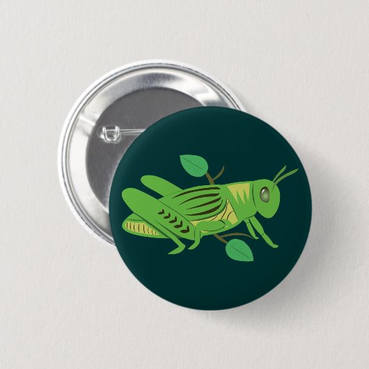 Grüne Grasshopper Button (Vorne & Hinten)