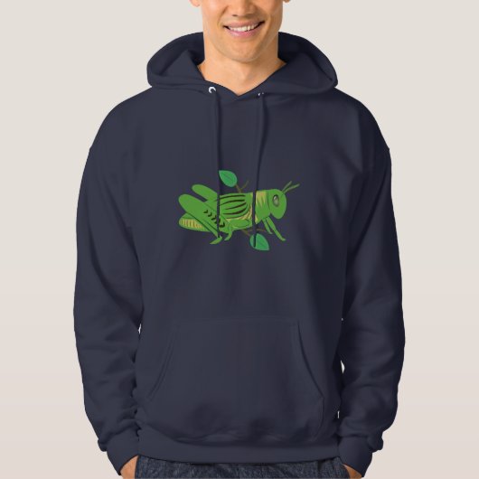 Grüne Grasshopper Hoodie (Vorderseite)