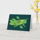 Grüne Grasshopper Karte (Gelbe Blume)