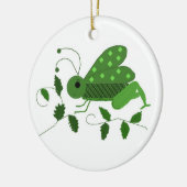 Grüne Grasshopper Keramikornament (Links)