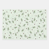 Grüne Grasshopper & Ladybug Kinder Insekten Geburt Geschenkpapier Set (Vorderseite)