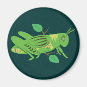 Grüne Grasshopper Magnet (Vorne)