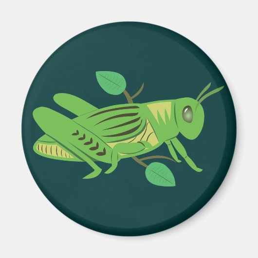 Grüne Grasshopper Magnet (Vorne)