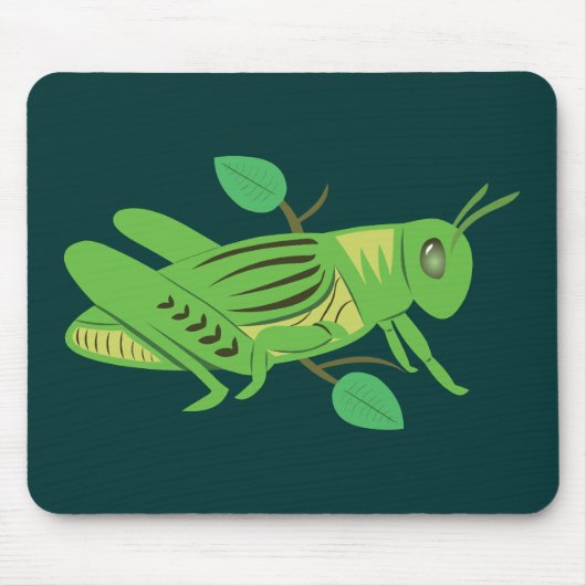 Grüne Grasshopper Mousepad (Vorne)