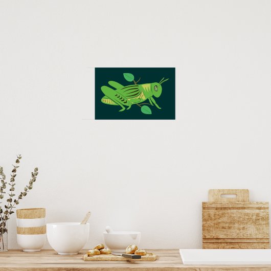 Grüne Grasshopper Poster (Küche)