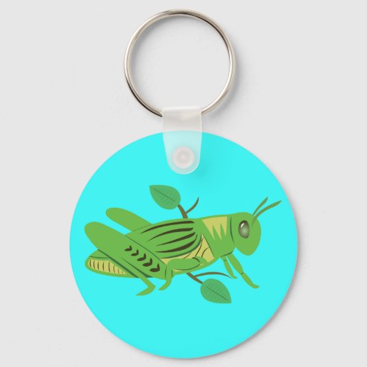 Grüne Grasshopper Schlüsselanhänger (Vorderseite)