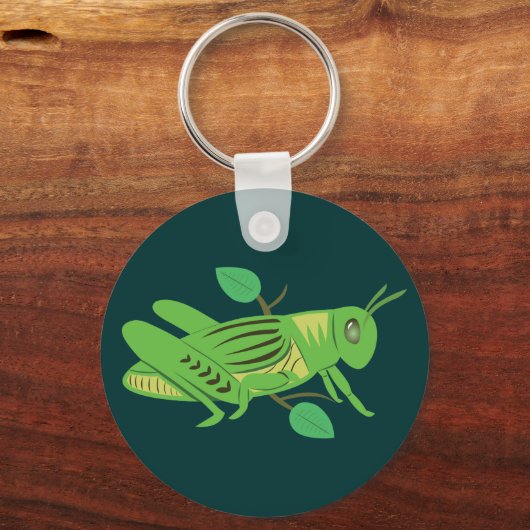 Grüne Grasshopper Schlüsselanhänger (Vorderseite)