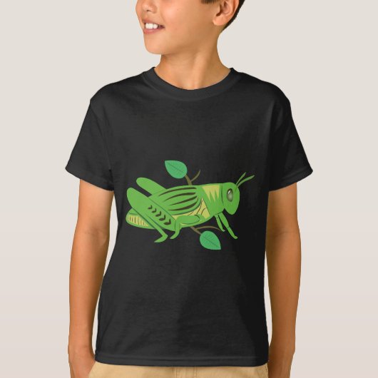 Grüne Grasshopper T-Shirt (Vorderseite)