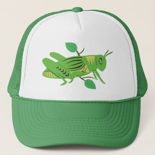 Grüne Grasshopper Truckerkappe (Vorderseite)