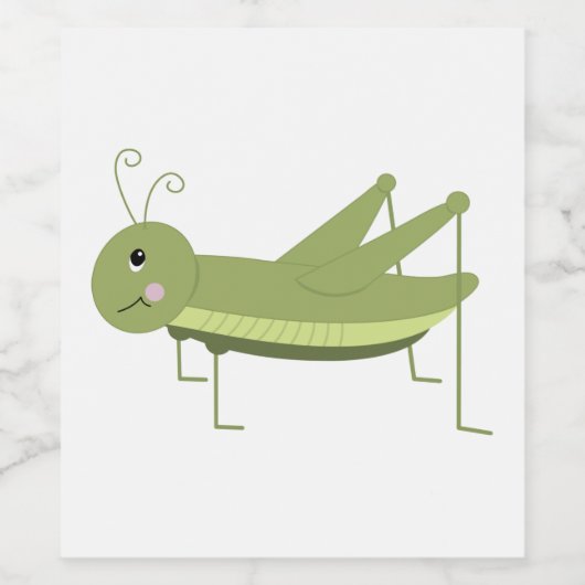 Grüne Grasshopper Weinetikett (Einzelnes Label)