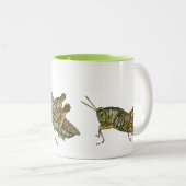 Grüne Grasshopper Zweifarbige Tasse (VorderseiteRechts)