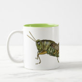 Grüne Grasshopper Zweifarbige Tasse (Links)