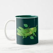 Grüne Grasshopper Zweifarbige Tasse (Links)