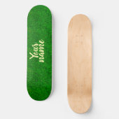 Grüne Grastextur von einem Fußballfeld Skateboard (Vorderseite)