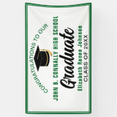 Grüne Gratulation Absolvent Individuelle Party Banner (Vertikal)