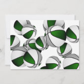 Grüne graue Basketball Mädchen Geburtstagsparty Einladung (Rückseite)