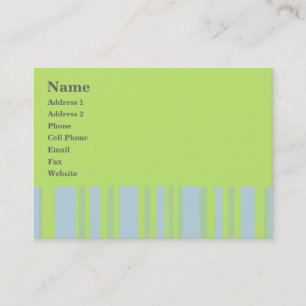 grüne graue gelbe Streifen Visitenkarte