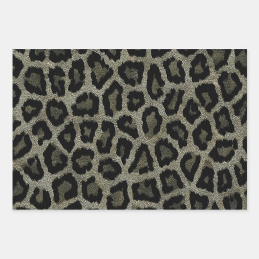 Grüne, graue Leopardenfarbe Geschenkpapier Set (Vorderseite 3)