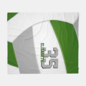 Grüne graue Mannschaft Farben Volleyball-Athleten Fleecedecke (Vorderseite (Horizontal))
