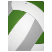 Grüne graue Mannschaftsfarben Volleyballtrainer Klemmbrett (Rückseite)