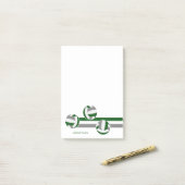 grüne graue Volleyball Streifen Spielername Post-it Klebezettel (Auf Schreibtisch)