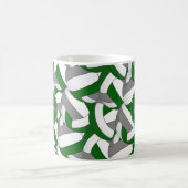 Grüne graue Volleyball Team Farben Trainingsgesche Kaffeetasse (Mittel)