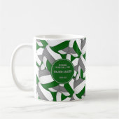 Grüne graue Volleyball Team Farben Trainingsgesche Kaffeetasse (Links)
