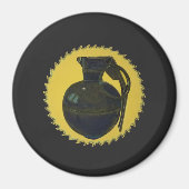 Grüne Grenade Magnet (Vorne)