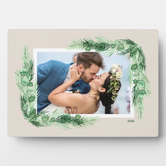 Grüne Grenze Eingebautes Easel Tabletop Fotoplatte (Vorderseite)