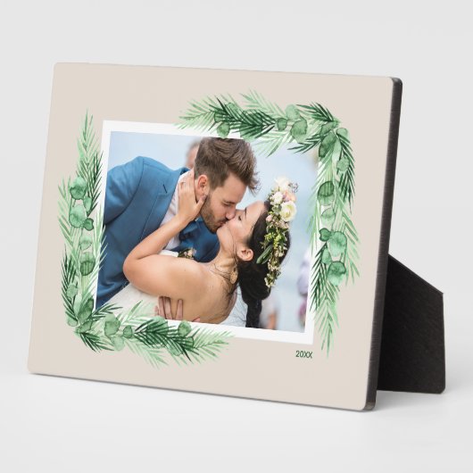 Grüne Grenze Eingebautes Easel Tabletop Fotoplatte (Seite)