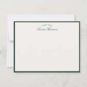 Grüne Grenze Elegante Moderne Stationery Note Card Einladung (Vorderseite)